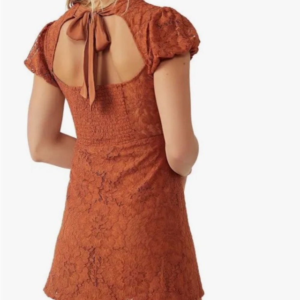 Free People Hailee Lace Mini Dress BNWT brown / rust color